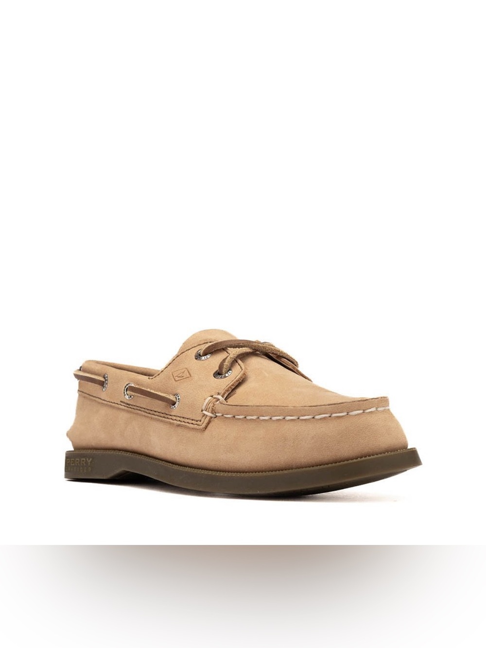 Sperry Authentic Original 2-Eye Leather Boat Shoes Loafers Tan Sahara 8.5